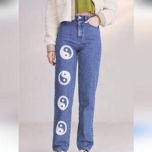 Pascun Eco Yin & Yang Boyfriend Jeans Hi‎ Rise Size 28